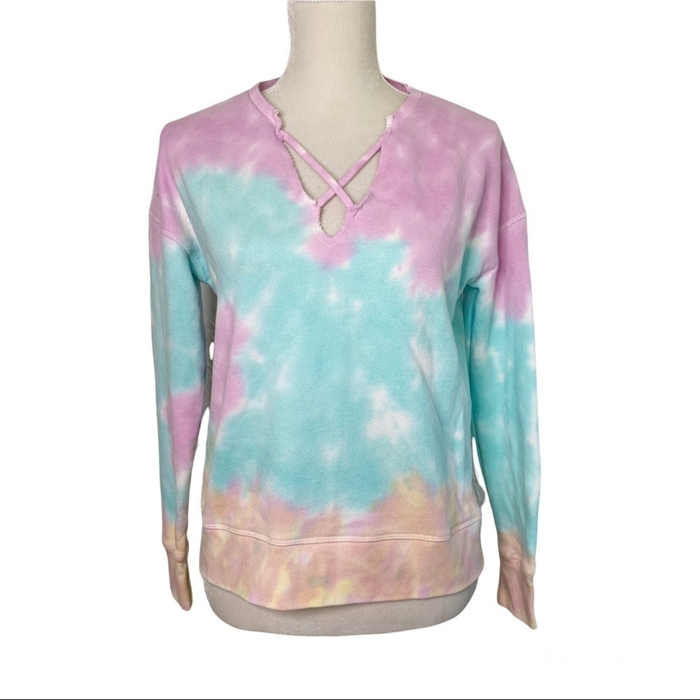 American Eagle Pastel colors Tie dye Sweater Sweatshirt Size S
